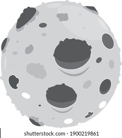 Moon Cartoon Solar System Planet Vector Image