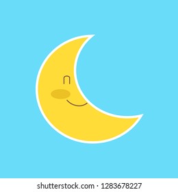 
Moon. cartoon style. vector