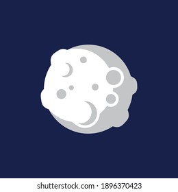 Moon cartoon style vector illustration