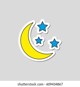 moon cartoon - vector