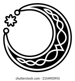 Moon Celtic Symbol. High quality vector