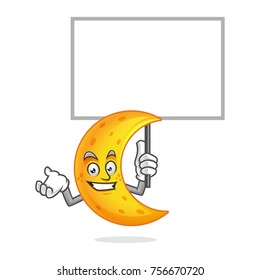 Moon character design or mascot, perfect for logo, web and print illustration