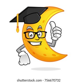 Moon character design or mascot, perfect for logo, web and print illustration