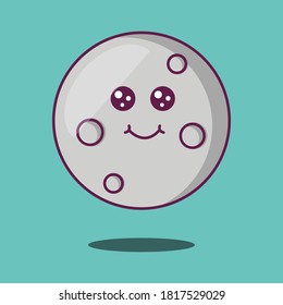 moon character mascot design vector