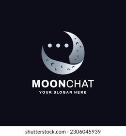 Moon Chat Logo, Vektorsymbol