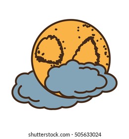 moon climate night isolated icon vector illustration design