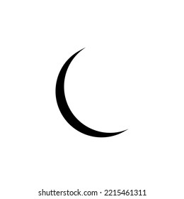 moon closeup.Moon icon set. Moon phase symbol. Crescent icon in glyph. Crescent icon set. Lunar symbol in black. Moon silhouette. Stock vector illustration.Crescent vector icon.