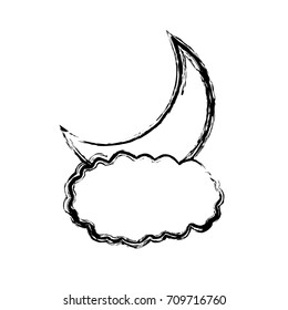 Moon and cloud