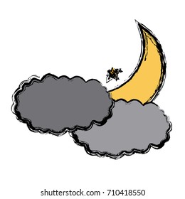 Moon and cloud