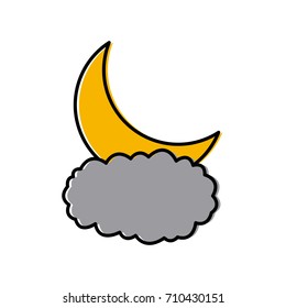 Moon and cloud