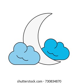 Moon and cloud