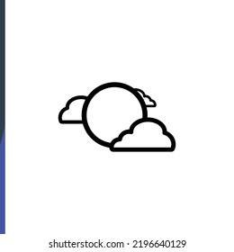 Moon and cloud, halloween holiday, web icons, thin line vector icons