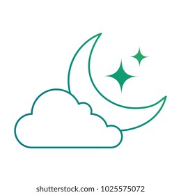 moon with cloud icon