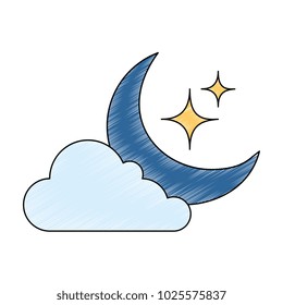 moon with cloud icon