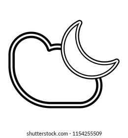 Moon with a cloud icon
