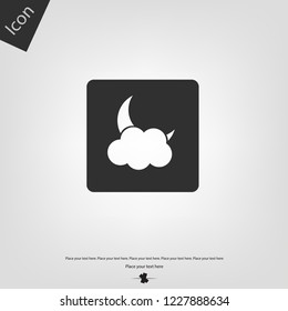Moon cloud icon