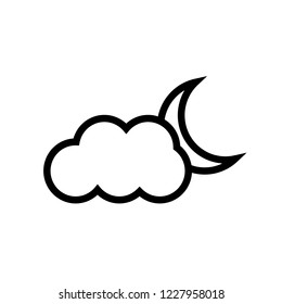 Moon cloud icon