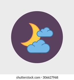 moon and cloud icon
