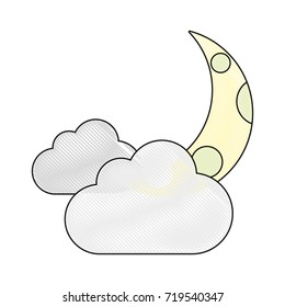 moon and cloud icon 