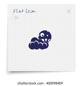 Moon and cloud icon. Sleep dreams symbol.