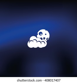 Moon and cloud icon. Sleep dreams symbol.