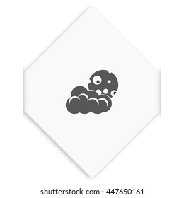 Moon and cloud icon. Sleep dreams symbol.