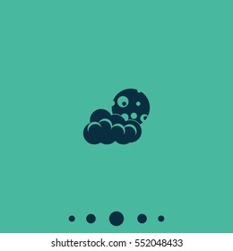 Moon and cloud icon. Sleep dreams symbol.