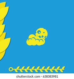 Moon and cloud icon. Sleep dreams symbol.