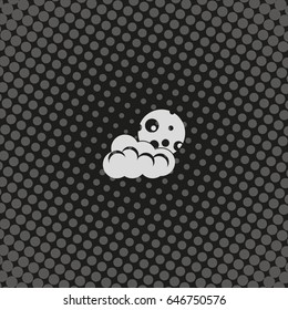 Moon and cloud icon. Sleep dreams symbol.