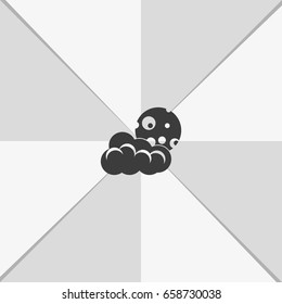 Moon and cloud icon. Sleep dreams symbol.