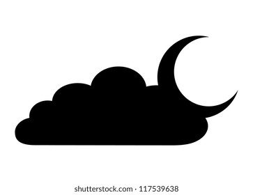 Moon with Cloud Shape