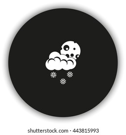 Moon with cloud and snow.
