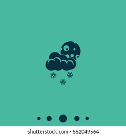 Moon with cloud and snow.