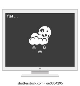 Moon with cloud and snow.