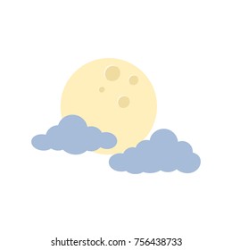 Moon and clouds