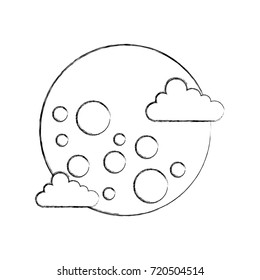 moon clouds galaxy astronomy universe science