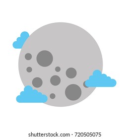 moon clouds galaxy astronomy universe science