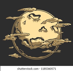 Moon and Clouds Halloween