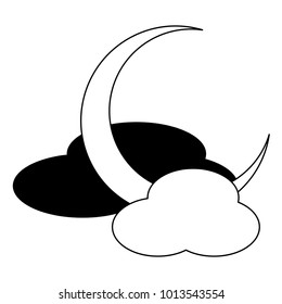 moon and clouds icon