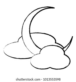 moon and clouds icon