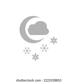 icono luna y nubes, ilustración vectorial