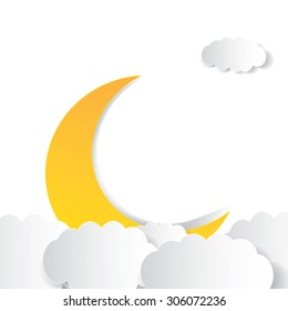 Moon, clouds. Sweet dreams wallpaper.