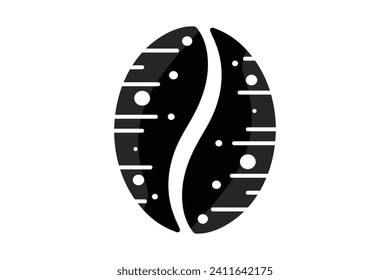 Moon coffee logo design vector template
