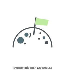 moon colonization vector icon