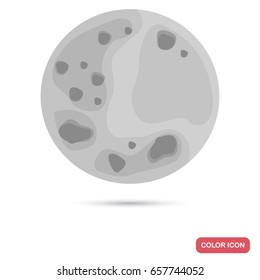 Moon color flat icon for web and mobile design