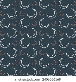 Moon colorful repeating trendy pattern vector illustration background