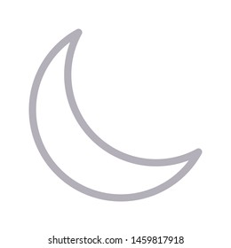 moon colour line vector icon