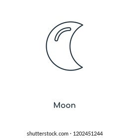 Moon concept line icon. Linear Moon concept outline symbol design. This simple element illustration can be used for web and mobile UI/UX.