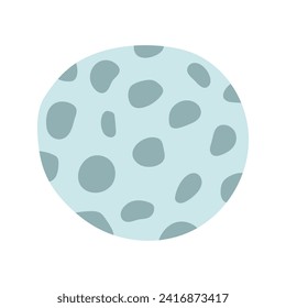 Luna con cráteres. Ilustración vectorial. Elemento aislado para su diseño.