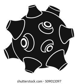 Moon with craters icon. Simple illustration of Moon with craters vector icon for web